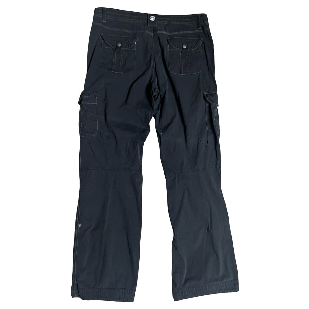 Kuhl Mountain Culture Women 12 Black Cargo Hiking Roll Up Pants Patina Dye